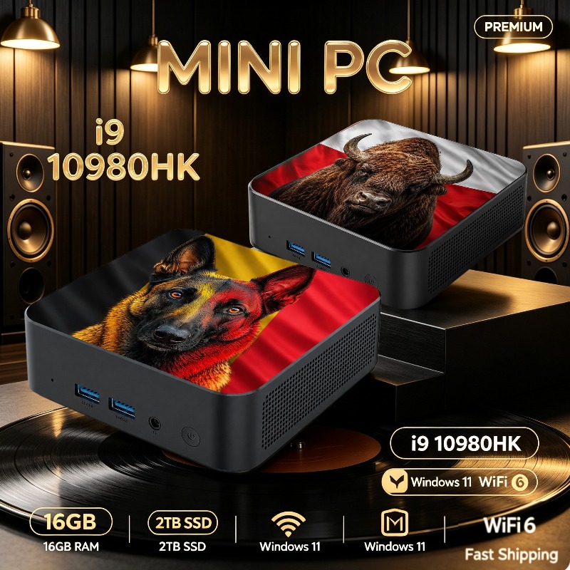 Pc Gaming Gaming - インテル Core i9 10980HK 小型デスクトップゲーミングコンピューター、Windows 11、16GB