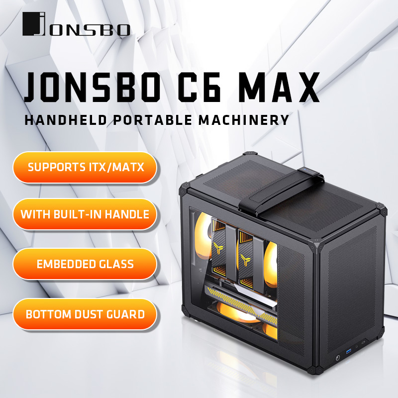 Pc Gaming Center - JONSBO C6 MAX メッシュハンドルMATXケース ツール不要の組み立て コンパクトタワーケース