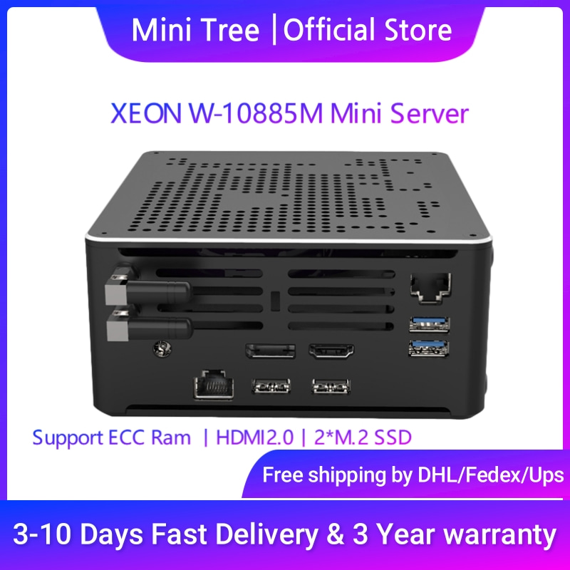 Pc Gaming Xeon - Intel-Mini Gaming PC,xeon,W-10885M,ecc ram,win11,2 x ddr4,nvme,2lans,オフィス,ゲーマー,デスクトップコンピューター,Webサーバー,ホスト,hd,dp,2186m