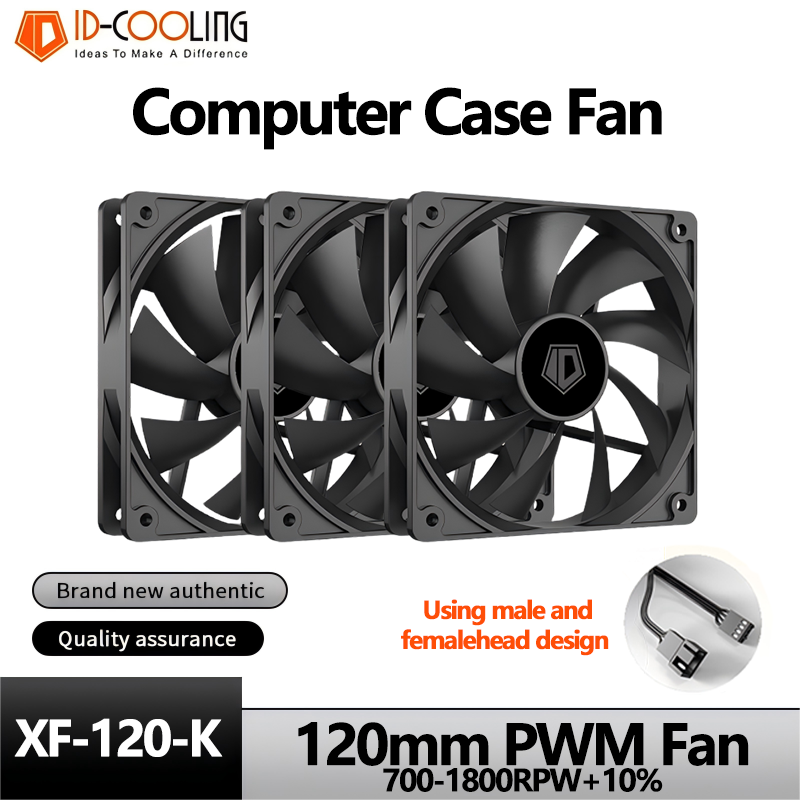 Pc Gaming Case - ID-COOLING XF-120-K シンプルで効率的なPCゲーマー向けコンピューターケースファン 12V 4ピン PWM速度調整可能