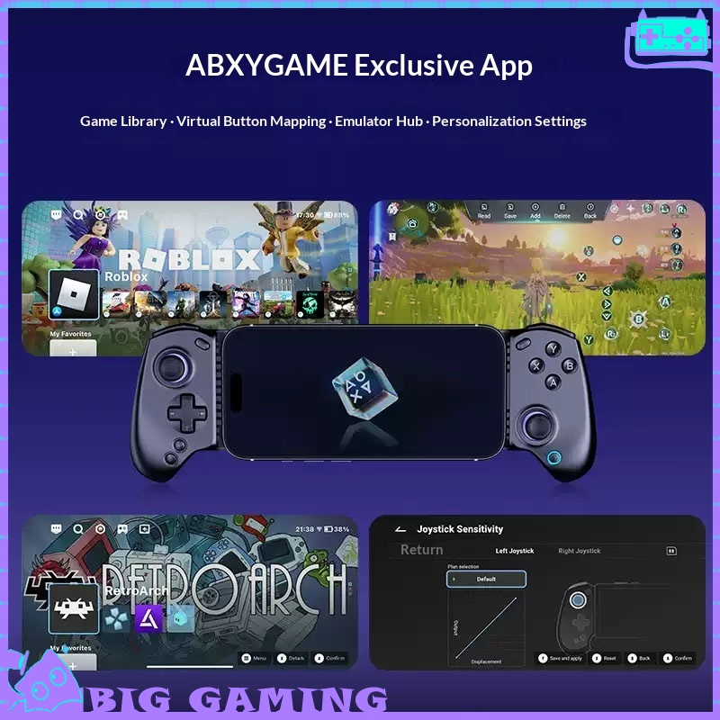 Abxylute S8 Lite 伸縮式USBC有線ゲームコ - Android Gaming Emulator Pc のレビューと価格