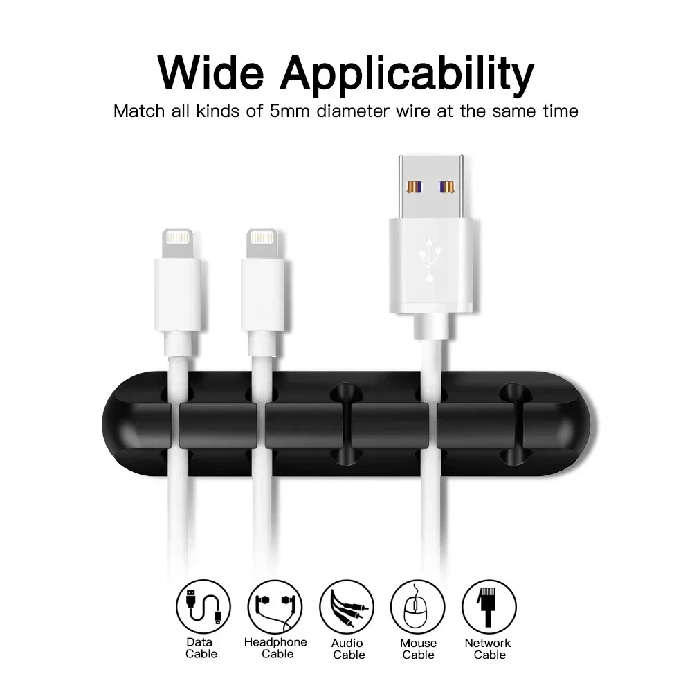 粘着式ケーブルホルダーコードクリップ管理オーガナイザーデスク - Desk Cable Organizer のレビューと価格