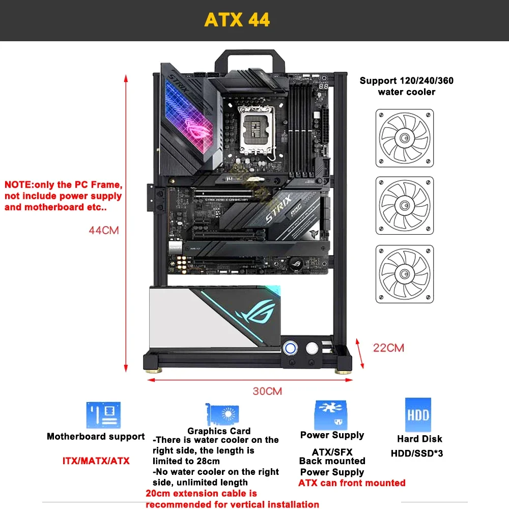 Modding-創造的なゲームを備えたオープンアルミニウム製 - Pc Gaming Center のレビューと価格