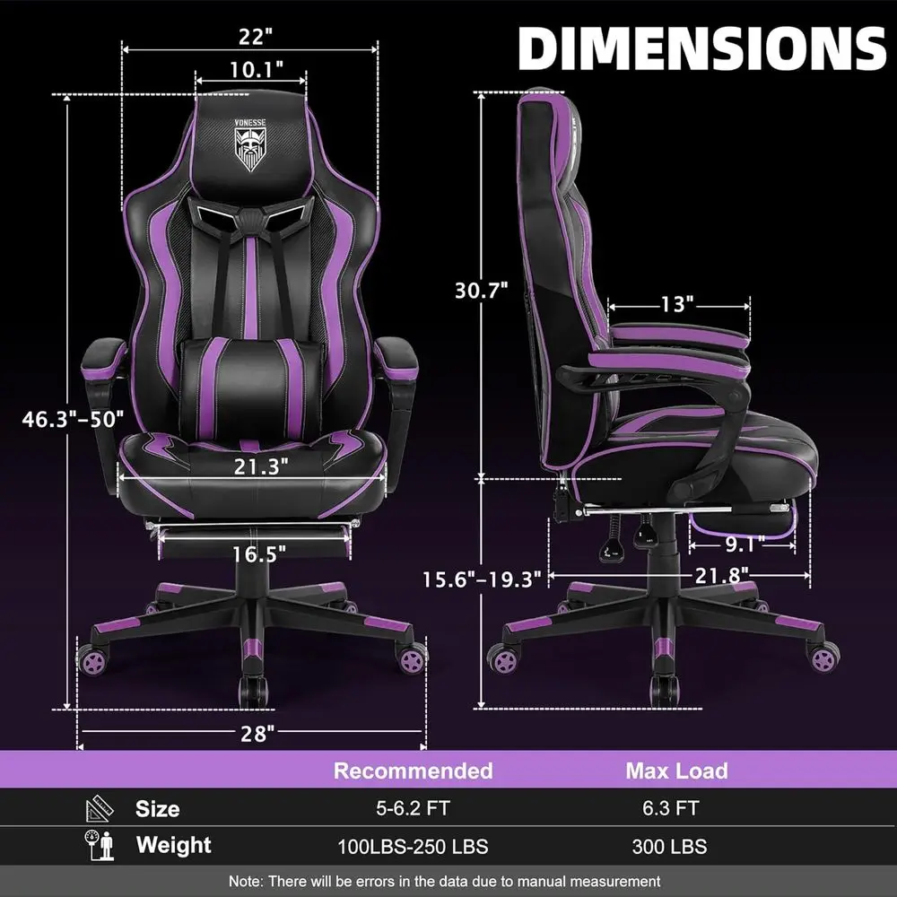 人間工学に基づいたリクライニングゲーミングチェア（大人用、マ - Pc Gaming Gaming のレビューと価格