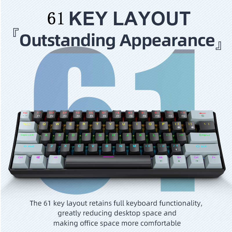 K61 有線メカニカルゲーミングキーボード、60% 61キー - Pc Gaming Gigabyte のレビューと価格
