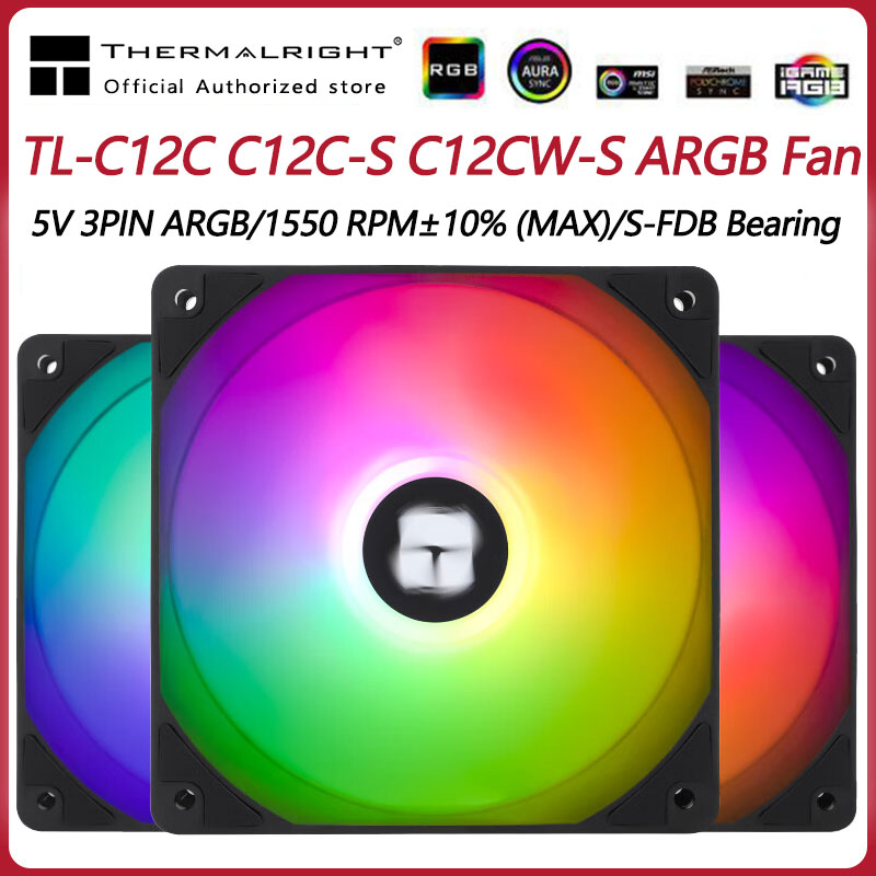 TL-C12C 3 in 1冷却ファン,5v,argb,調整 - Pc Gaming Case のレビューと価格