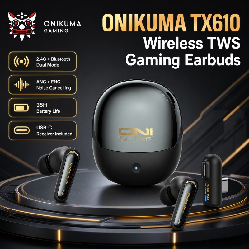 ONIKUMA TX610 ワイヤレスゲーミングイヤホン デ - Pc Gaming Gigabyte のレビューと価格