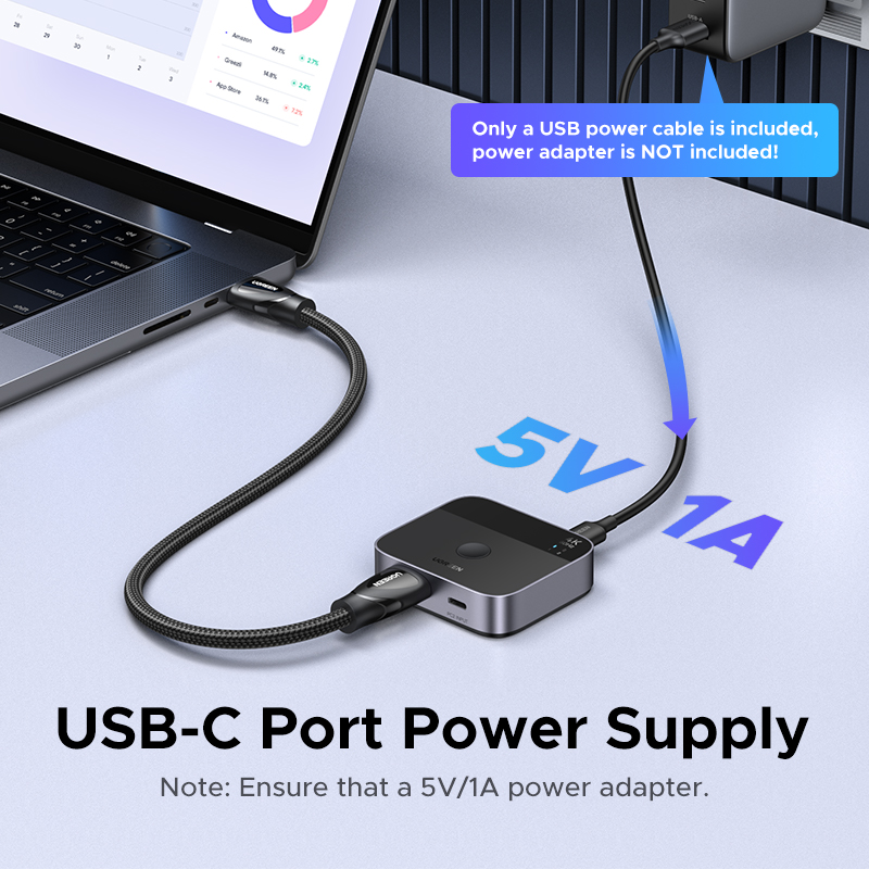 UGREEN HDMI USB C スイッチ 2 in 1  - Pc Gaming Gigabyte のレビューと価格