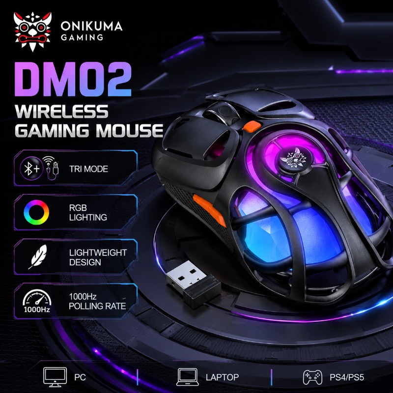 ONIKUMA DM02 ワイヤレスゲーミングマウス Blu - Pc Gaming Gigabyte のレビューと価格